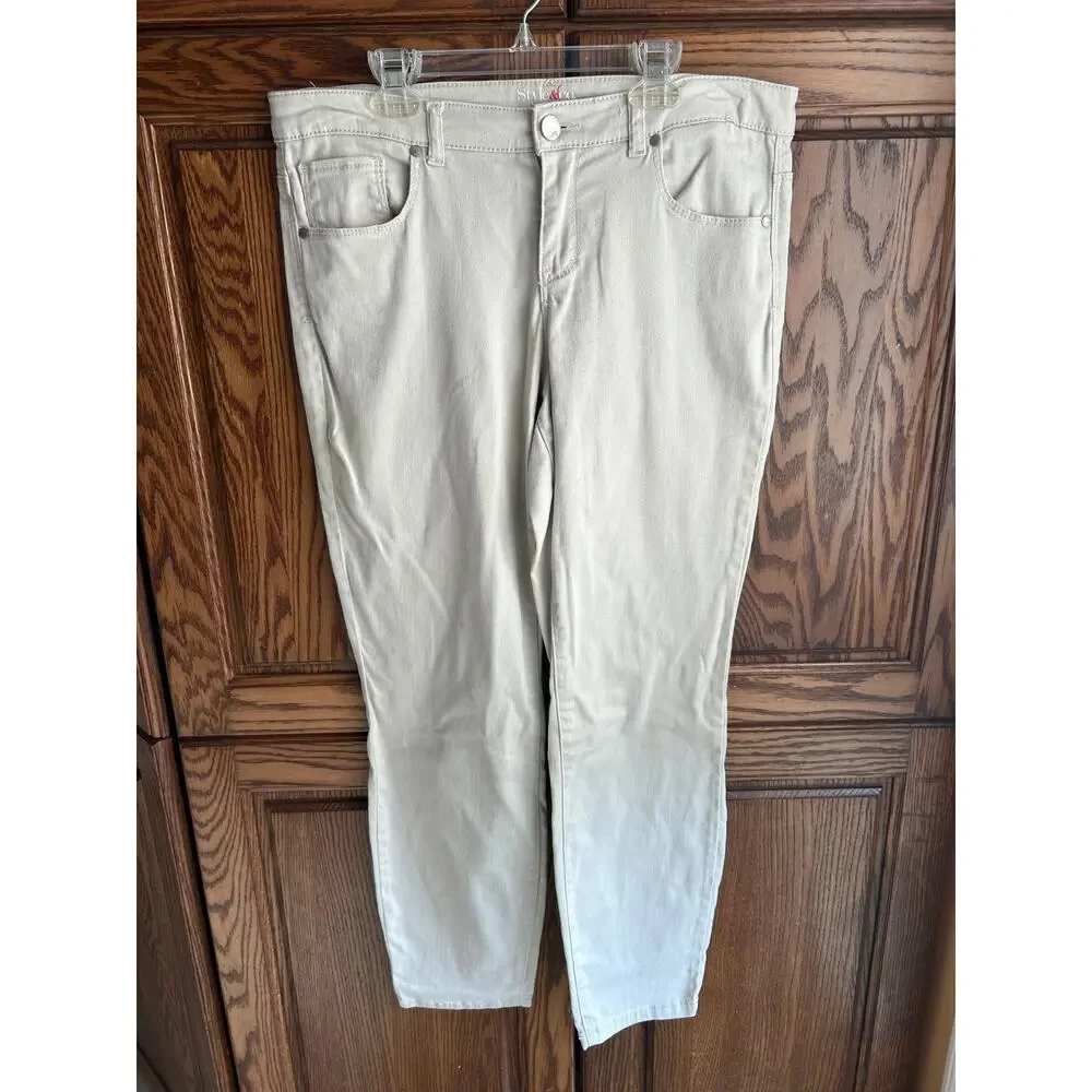 Style & Co Curvy Fit Beige Jeans Women's Size 8